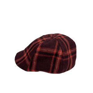 Boston Scally Co “The Brawn” XL Lumberjack Artwork Scally cap red Plaid w/pin